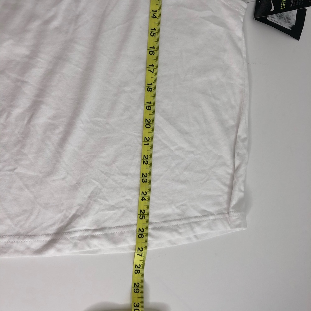 Nike Loose Fit Muscle Dri-Fit Tee White S NWT - Picture 5 of 10